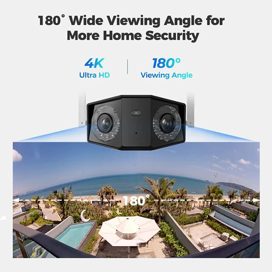 REOLINK 4K Duo 2 WiFi Security Camera 8MP with Ultra-Wide Angle