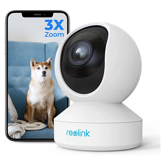 REOLINK E1 Zoom Indoor Security Camera, 2.4/5GHz Dual Band WiFi Camera, 5MP Plug-in Pet Camera