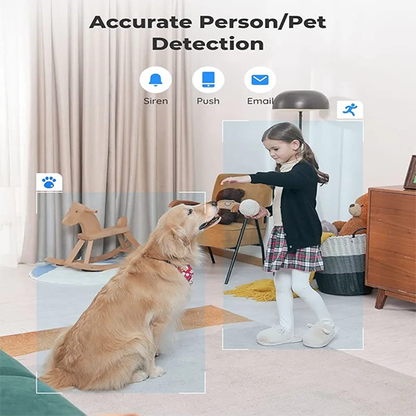 REOLINK E1 Zoom Indoor Security Camera, 2.4/5GHz Dual Band WiFi Camera, 5MP Plug-in Pet Camera