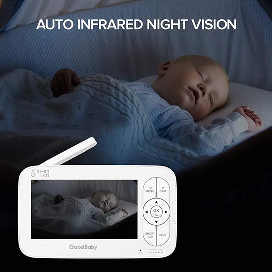 Baby Monitor with 1 Camera and Audio - 5¡± Display Video Baby Monitor Remote Pan & Tilt, 2X Zoom ( No Memory Card Support )