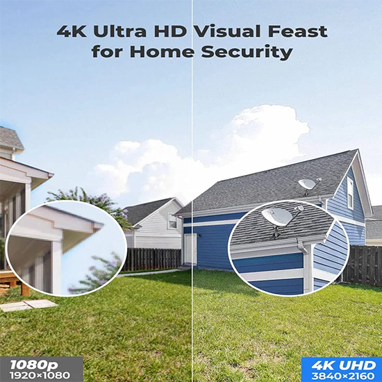 REOLINK 4K Security Camera Outdoor System, IP PoE Dome Surveillance Camera with Human/Vehicle Detection