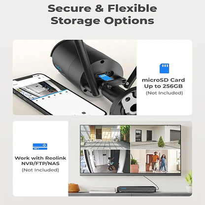 Reolink rlc 410wa Wifi peo camera 4mp with one way audio bullet camera box pack with complete accessories