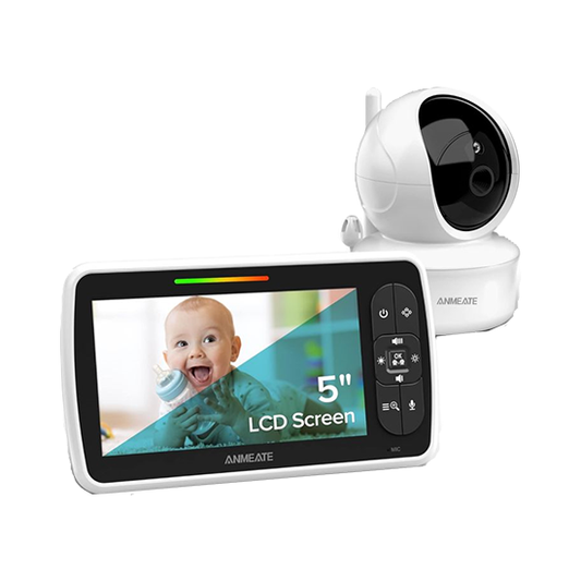 ANMEATE Baby Monitor SM-650 Large 5" Screen with 30Hrs Battery Life ( No Memory Card Support )