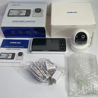 ANMEATE Baby Monitor SM-650 Large 5" Screen with 30Hrs Battery Life ( No Memory Card Support )