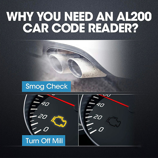 OBD2 Scanner TOPDON AL200 Car Code Reader, Auto Check Engine Light, Read & Erase Fault Codes