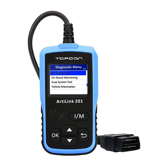 OBD2/EOBD Scanner, Topdon ArtiLink 201 Auto Code Scanner Check Engine Code Reader with O2 Sensor Test